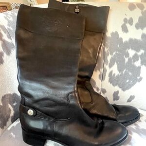 Black Wide Calf Riding Boots